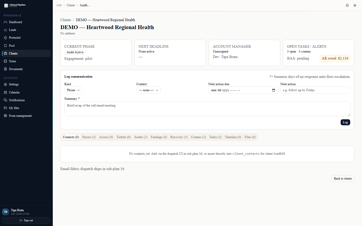 Enter an audit batch